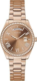 GUESS Round 36mm Rose Gold Dial Analog Women Watch - GW0307L3