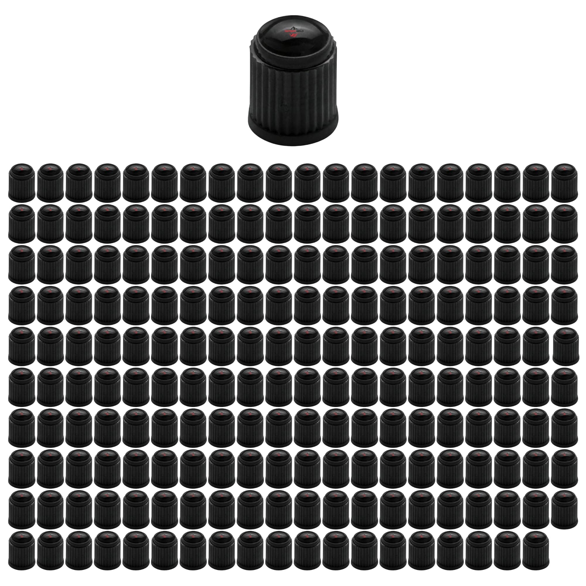 RATNAM GOLD Tyre Valve Cap Black | Heavy Duty Screw-On Valve Cover for Cars, Bikes, Trucks & Tractors | Durable Automotive Valve Protection Caps for Garage & Workshop Use Pack of 200