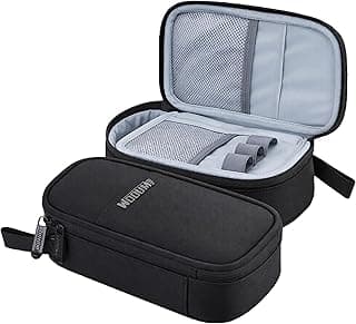 Wooum Polyester Large Pencil Case, Durable Pen Pouch with Big Capacity, Multi Compartment Organizer, High Capacity Pencil Bag, Stationery Box, Pencil Case for Girls & Boys, Cosmetic Pouch, Black