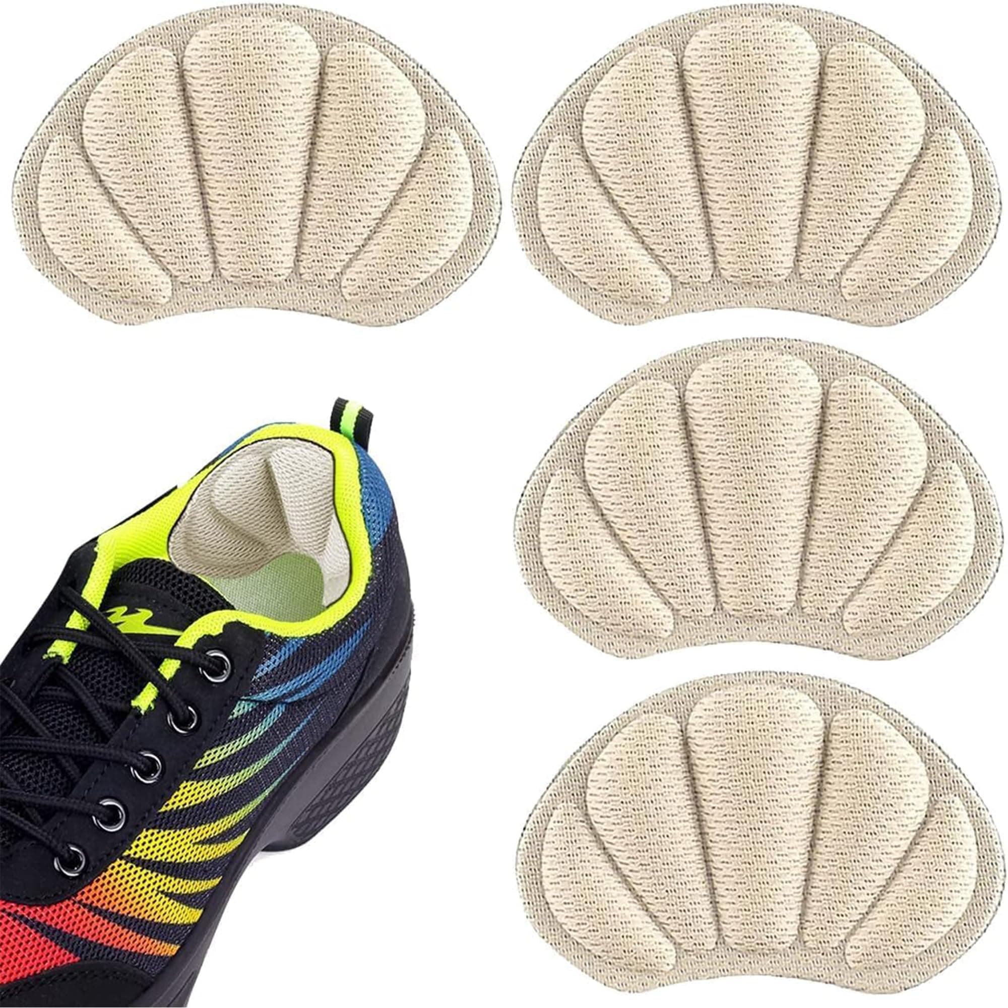 Bonzella Back of Heel Inserts Cushion Pads for Women & Men 2 Pairs-Heel Grips Liner Shoe Insoles for Loose Sneaker, Shoes & Boots Heel Protector Filler Insert Pads, Too Big Boots, Shoe Fit and Comfort