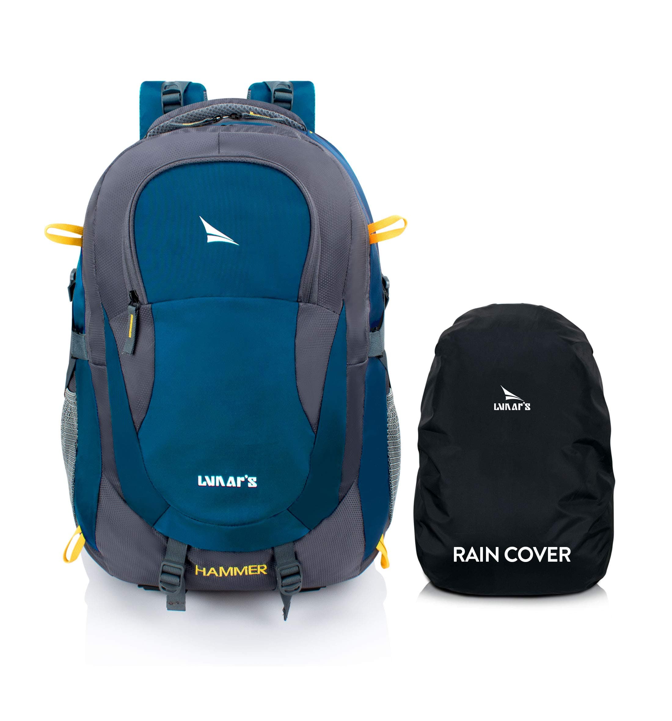 Lunar's Hammer Unisex 50L Laptop Bag | Water Resistant backpack | Laptop bags for men office use with 17.3-inch | Traveling backpack with rain cover