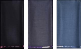 KUNDAN SULZ GWALIOR Men's Executive Fancy Trouser Fabric Combo Set ( Pack of 3 Pant Pieces ) (1.30 Meters)