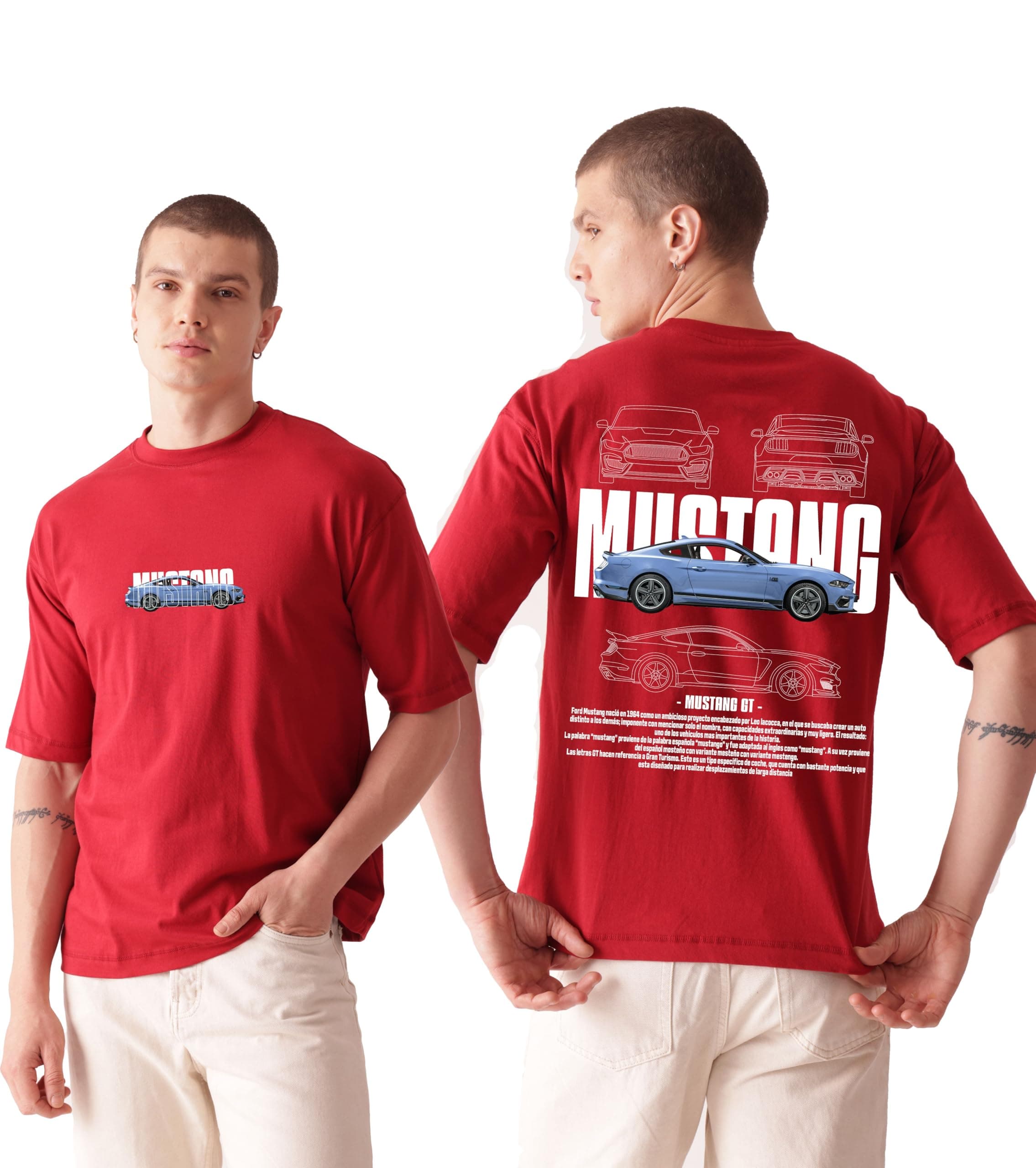 Starton Apparel Unisex Car Graphic Oversized T-Shirt for Men Women