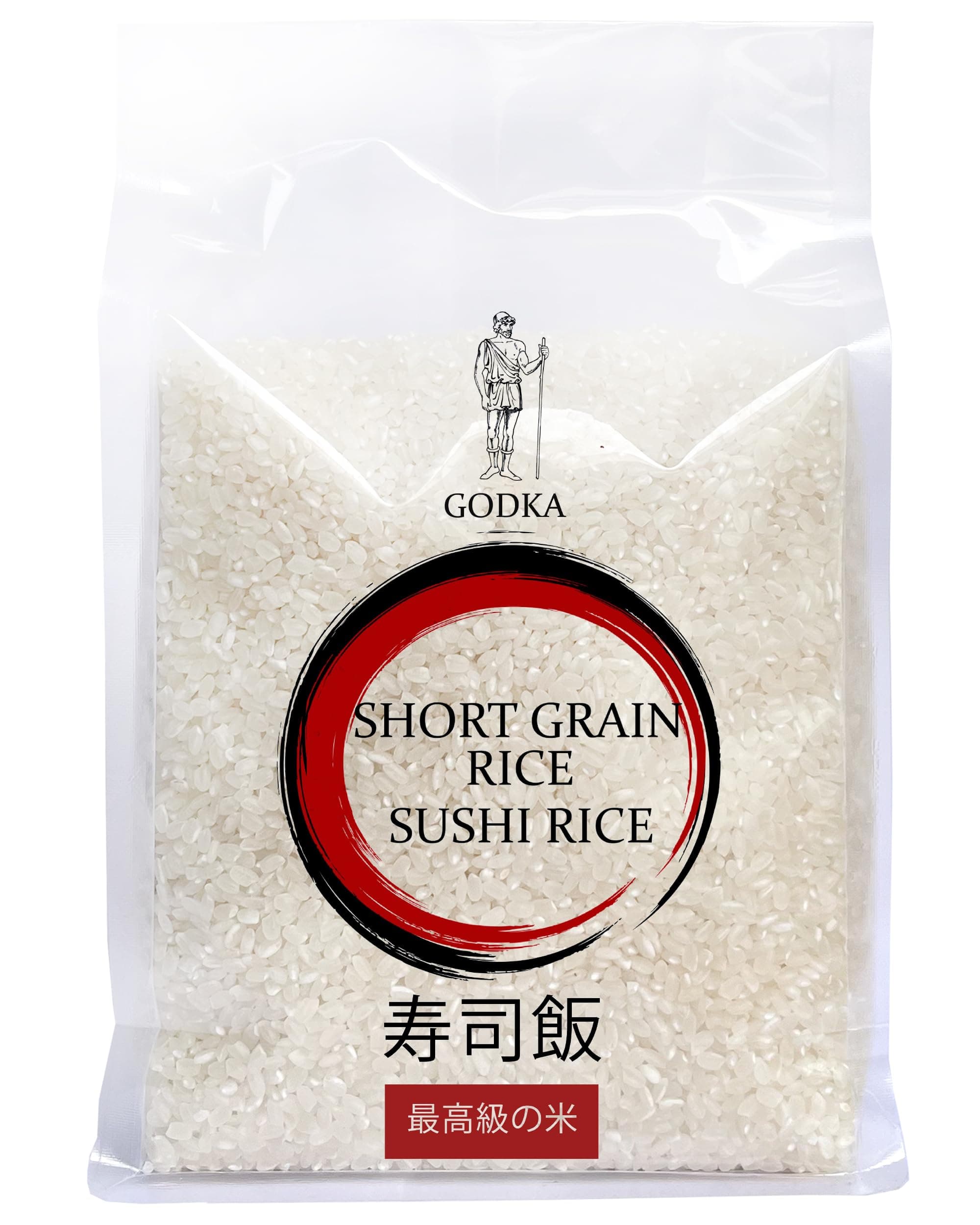 Godka White Short-Grain Sushi Rice | Gluten Free Aromatic Rice with Sticky & Chewy texture | Special for Japanese Cuisine | Sushi Rice, 800 Gram
