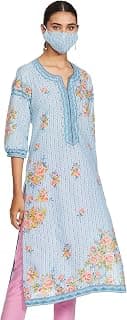 BIBA Women Cotton Straight Fit Kurta