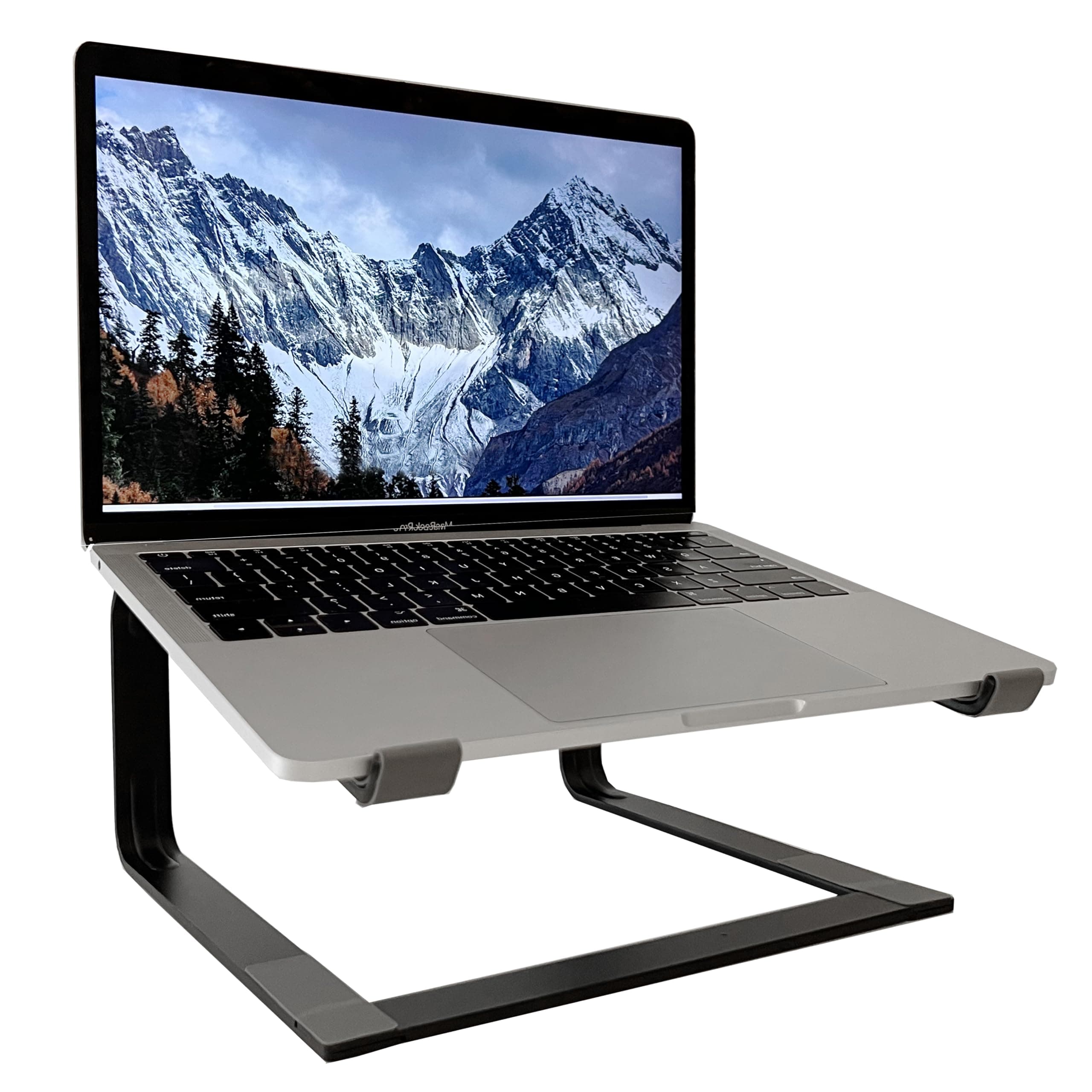 TARKAN Laptop Stand for Desk, Heavy Metal Riser Stable Height Elevator with Air Flow for 13-17 Inch Laptops (Black)