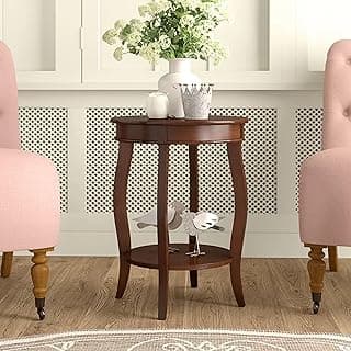 WOOYNEX Chest of Drawers, Corner Side Table with Drawer Bedside Table with Coffee Table and Retro Style Bedside Table .(Walnut)