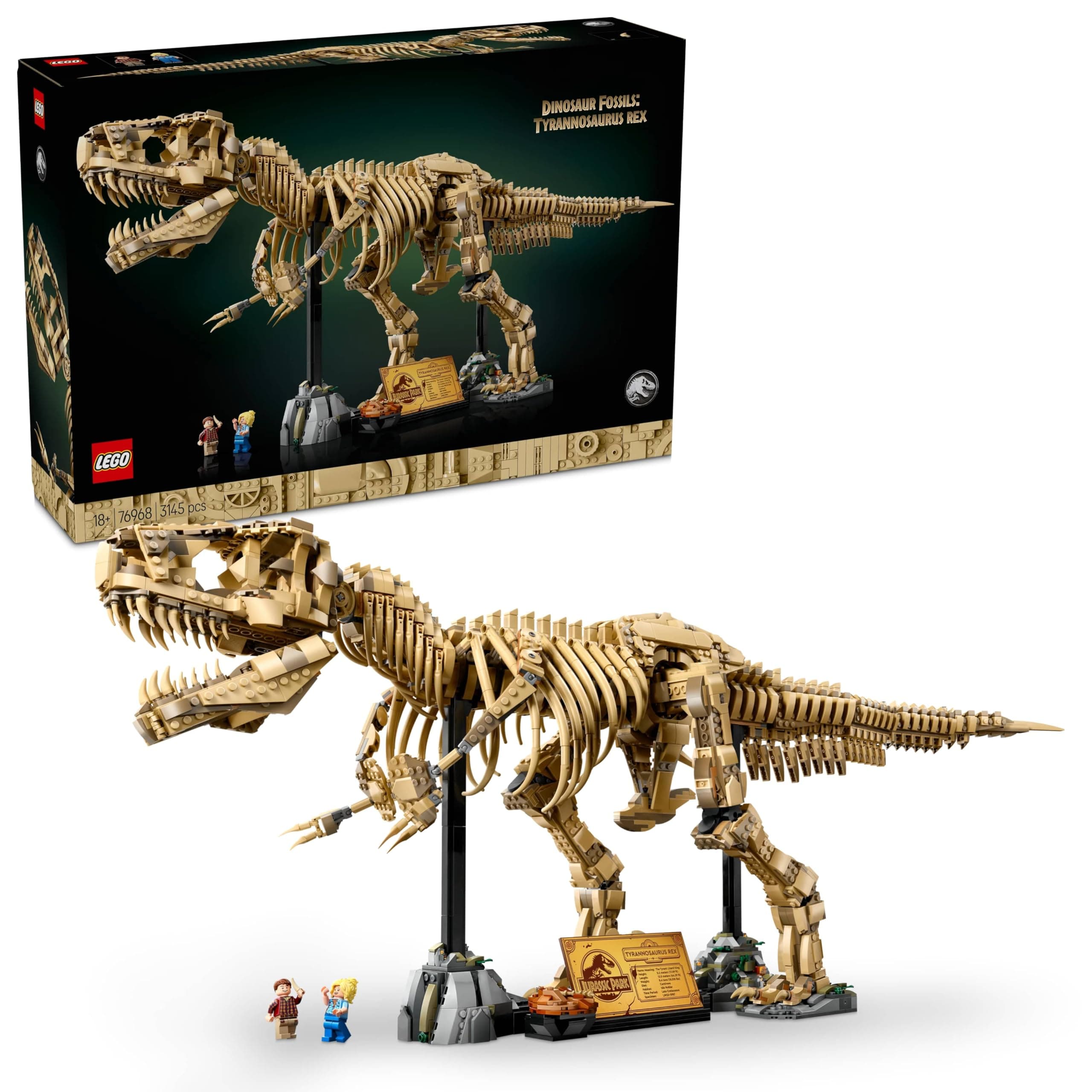 LEGO Jurassic World Dinosaur Fossils: Tyrannosaurus rex Model Building Set, Collectible Kit 76968