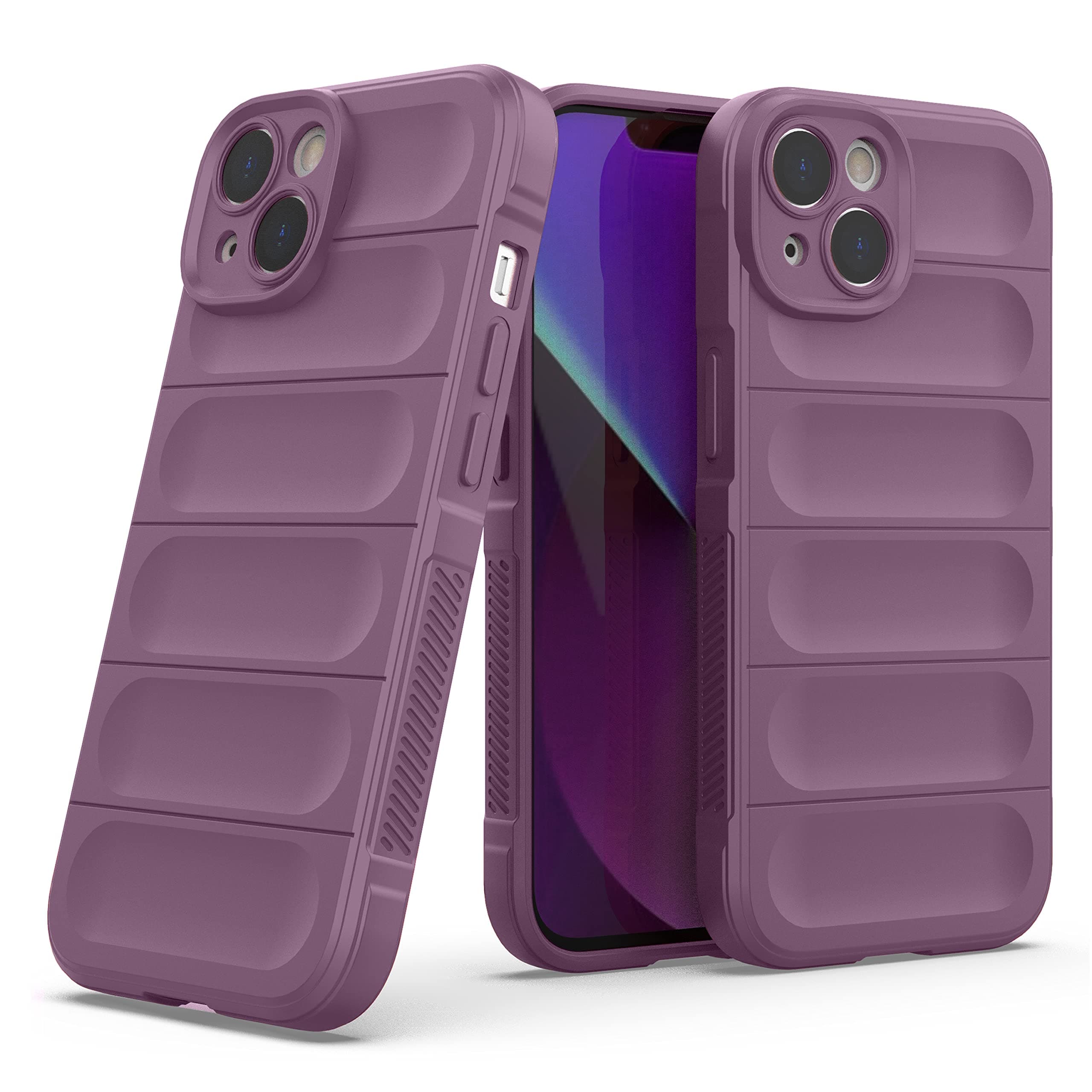 Amazon Brand - Solimo Silicone Mobile Cover for Apple iPhone 14 (Silicon_Lavender)