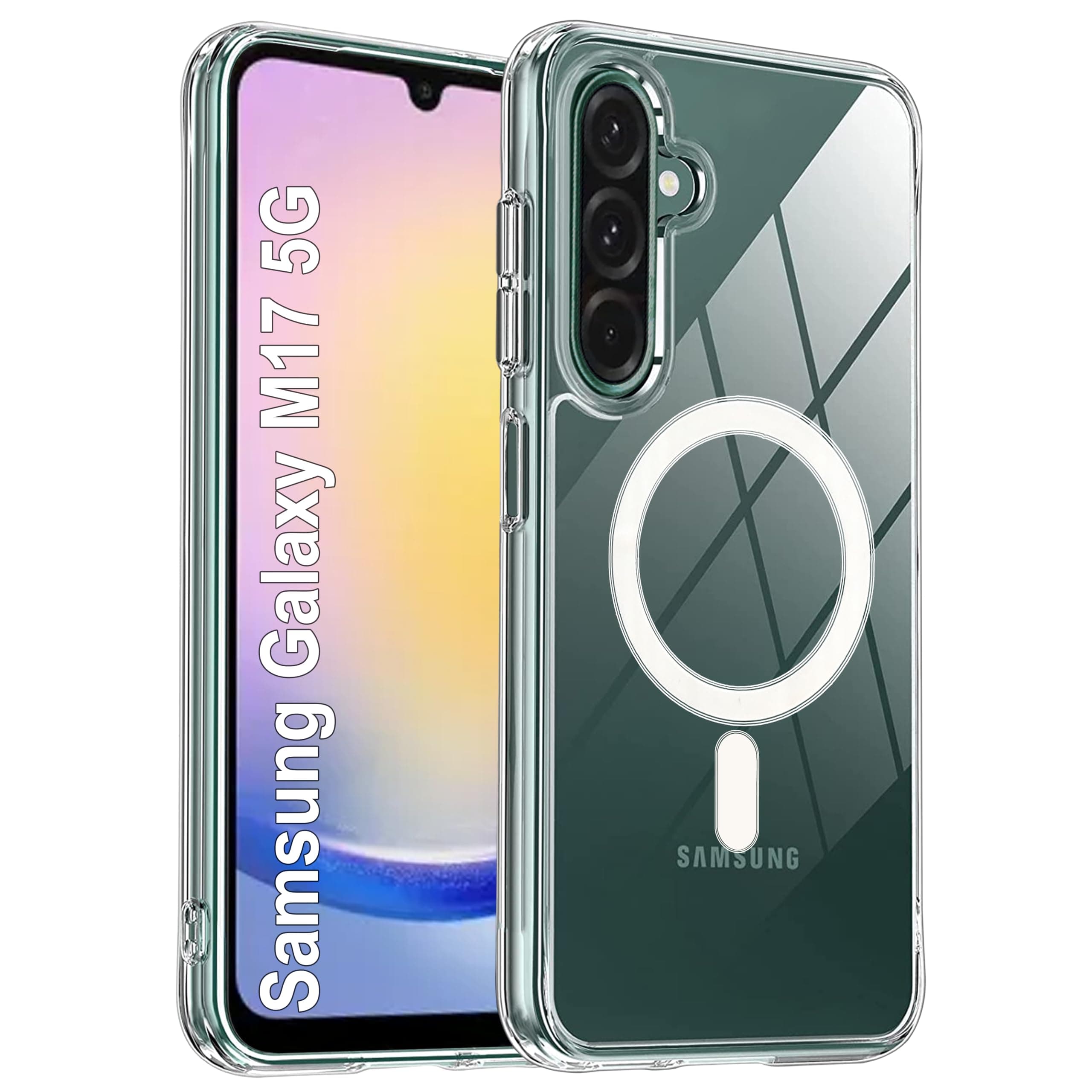 amazon basics Back Case Cover for Samsung Galaxy M17 5G | Compatible for Samsung Galaxy M17 5G Back Cover | Scratch-Resistant Back Cover | Clear