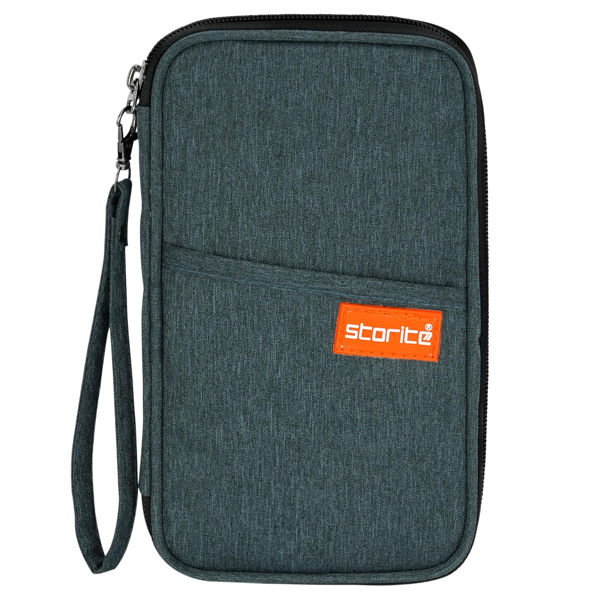 Storite Nylon Travel Family Passport Holder Wallet Organizer for Credit Debit Card Boarding Pass with Removable Hand Strap for Men and Women(Deep Teal)