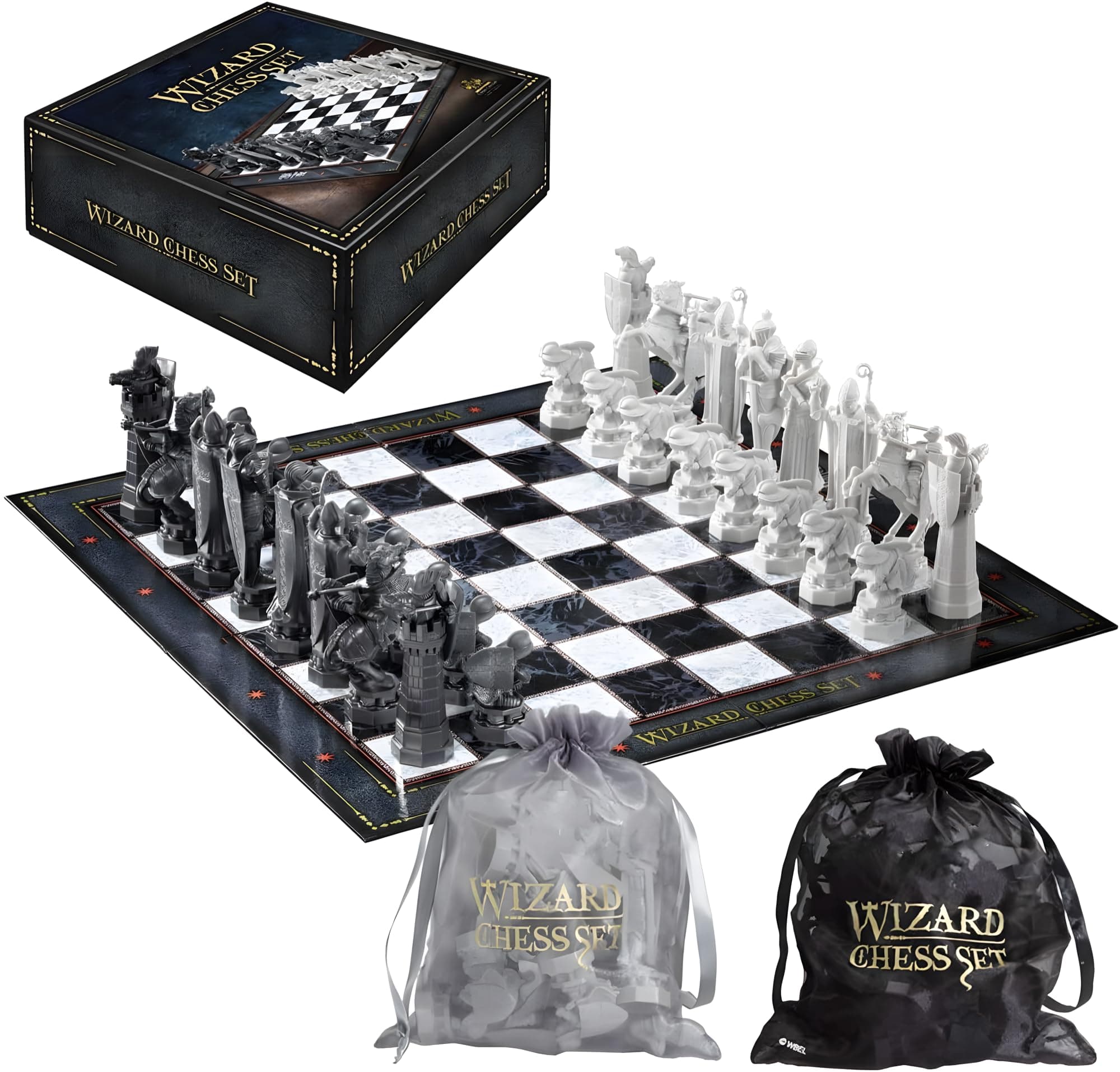 24x7 eMall PVC Wizard Chess Set The Sorcerer Collection - Black, for 12 Months and up Board Game