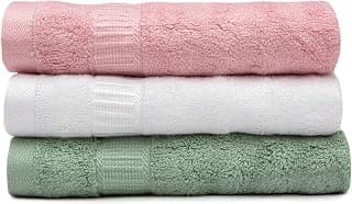 Mush 100% Bamboo Face Towel | Ultra Soft, Absorbent, Quick Dry Towels for Facewash, Gym, Sports, Travel | Suitable for Acne Prone Skin | 13 x 13 Inches | 500 GSM (Pack of 3 - Pink, White & Green)