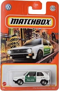 Matchbox 1976 Volkswagen Golf MK1, White, 1:64 Scale, 4x8x1 Inches, Non-Riding Toy Car, Children (Boys & Girls)
