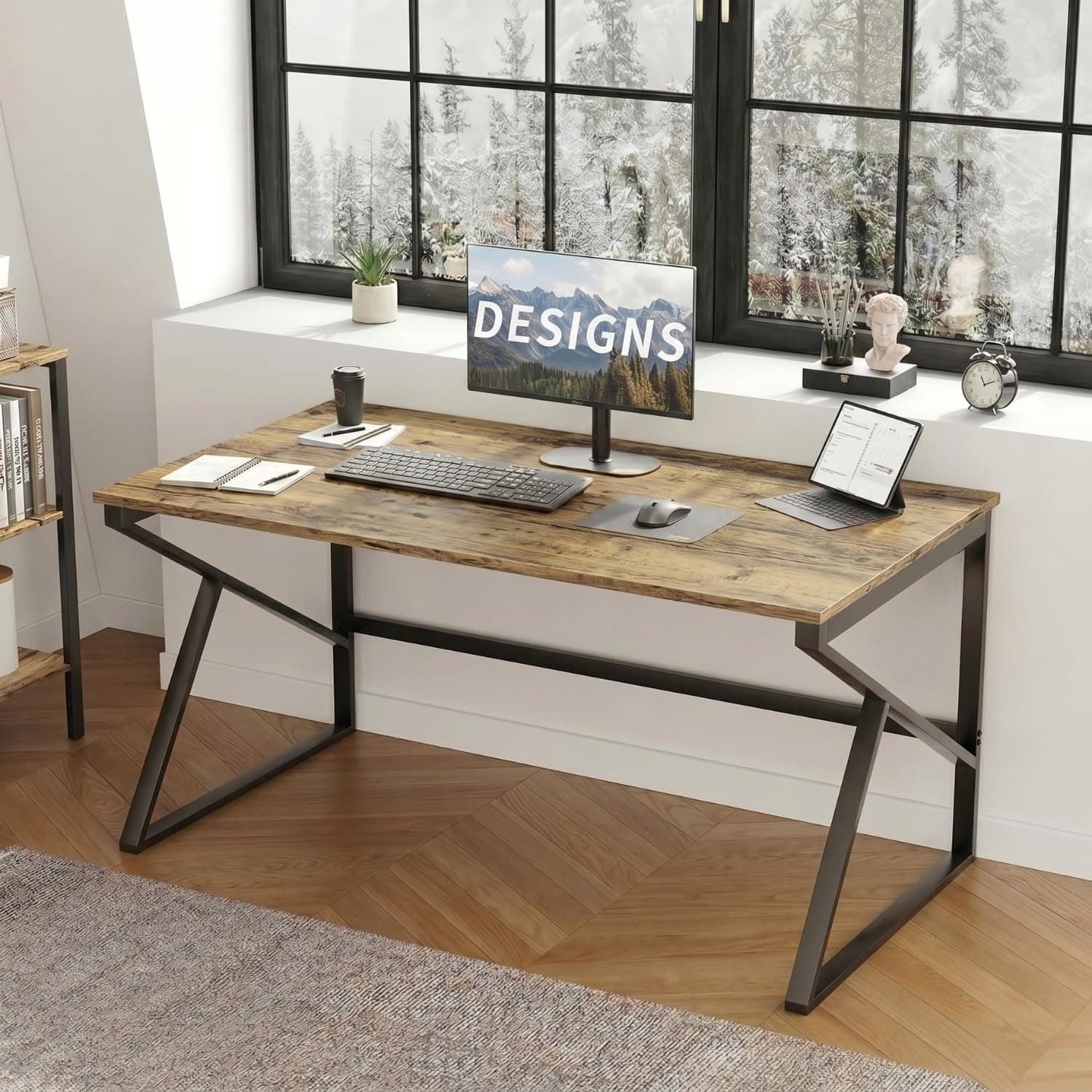 Amazon Brand - Solimo Office & Study Computer Desk | Work & Gaming Table | (60 D x 120 W x 75 H) cm | Forest Dark | DIY.