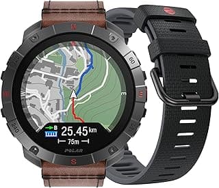 Polar Grit X2 Pro Titan Ultra-Premium Multisport Watch, Dual-GPS Navigation, Military-Grade Rugged, Lighter Titanium Casing, ECG, HR, Sleep & Recovery, Sapphire Glass, 10D Battery, Add’l Leather Band