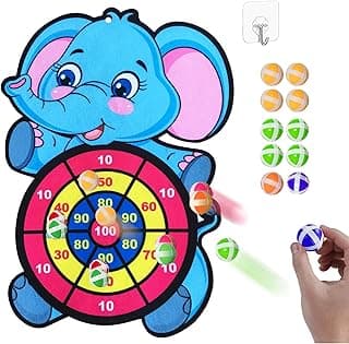 Kidology Dart Game Board for Kids Age 3 Year Above | 10 Sticky Balls, Indoor/Outdoor Multi-Player Party Game, Perfect for Kids Boys & Girls, Birthday Gift for Children