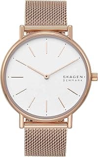 Skagen Stainless Steel Analog White Dial Women Watch-Skw2784, Gold Band