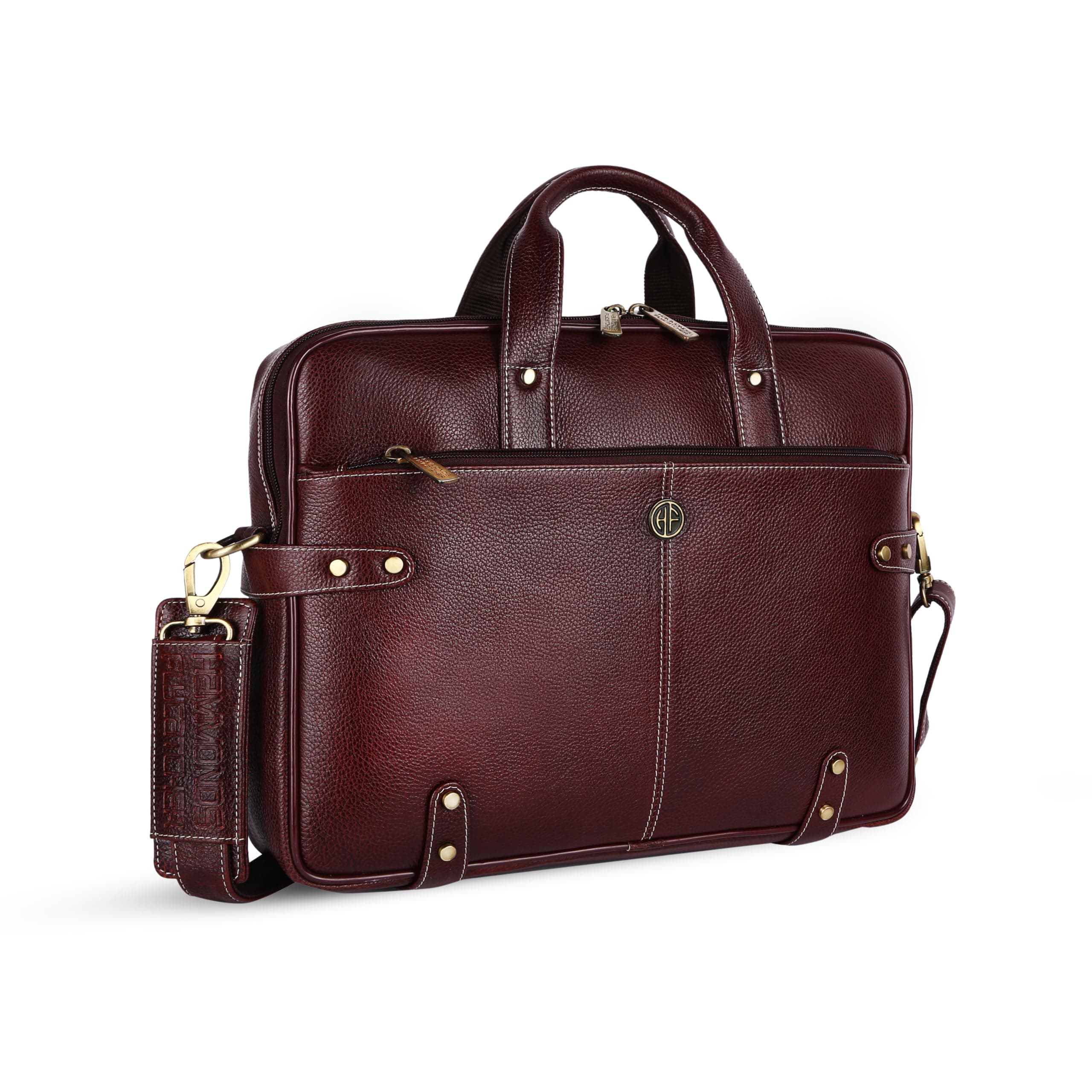 HAMMONDS FLYCATCHER Unisex Leather 15L Laptop Briefcase(Brown)
