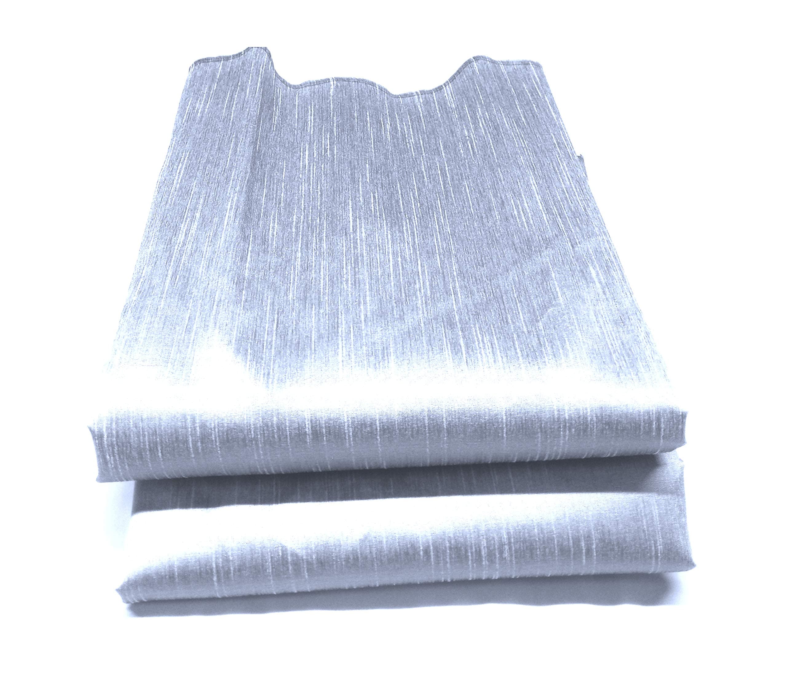 Men's Ethnic Raw Silk Unstitched Shirt/Kurta Fabric Length 2.5 Meter (White)