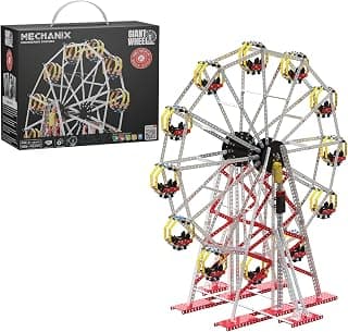 Mechanix Mega Series Giant Wheel – 1800+ Piece 3 Ft Tall Motorised Ferris Wheel Building Kit | STEM/STEAM Toy for Adults, Kids 10+, Families & Seniors | Made in India | Tools & Manual Included