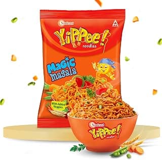 Sunfeast Yippee Magic Masala Instant Noodles with Real Vegetables, 60g/65g/67.5g (Weight May Vary)