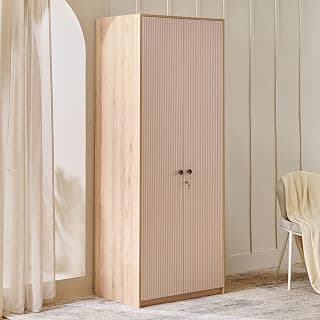 Home Centre Lexus 2-Door Swing Wardrobe | Engineered Wood | Brown | 1 Year Warranty