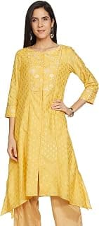 global desi Women's Polyester Classic Kurta