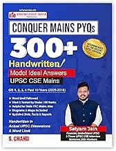 UPSC Conquer Mains PYQs 300+ Handwritten Notes Model Answers Book for UPSC CSE & State PSC Main Exam 2026 | 10 Year Exams PYQ GS General Studies Paper 1, 2, 3, 4 | Diagrams, Maps (in English) 2025-26