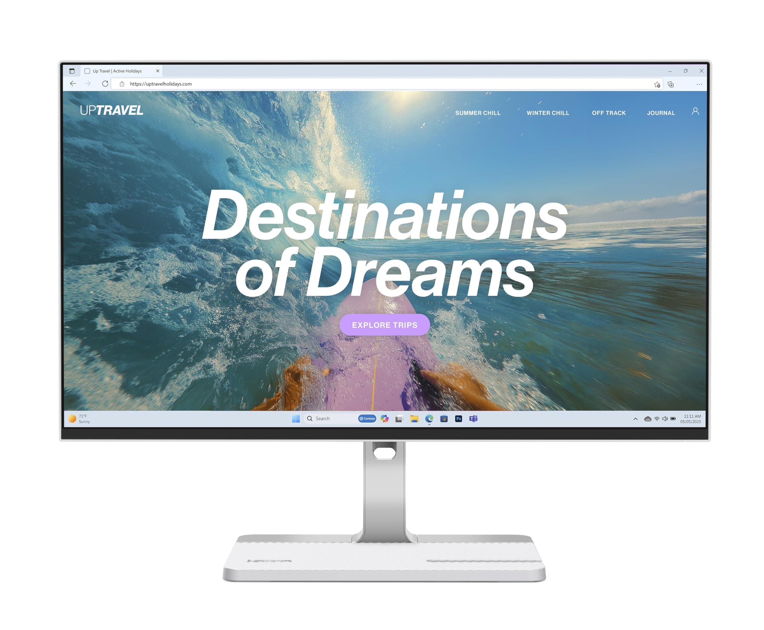 Lenovo L24D-4C | 24" (60.9cm) FHD IPS 144Hz Ultraslim Monitor | 1ms, 3Wx2 Speakers, 99% sRGB, 4X USB-A 3.2, USB-C Dock DP Support & 75W PD, HDMI 1.4| Tilt, Swivel, Pivot, Height Adjust | Grey
