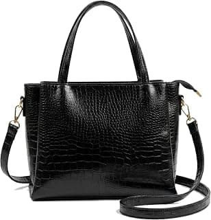 Generic AVÉRAA Women’s Premium Croco Pattern Handbag with Sling Strap | Large Tote Purse L14xW6x9 Inch | Multi-Compartment Office Bag | Stylish Shoulder Bag for Work, Travel & Daily Use