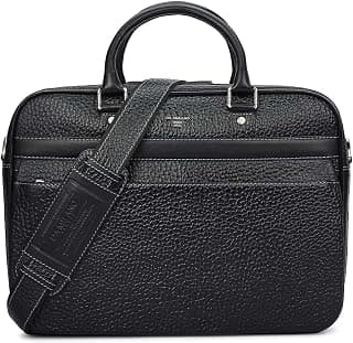 Da Milano Leather Laptop Bag for Men & Women | Laptop Messenger Bag | Fits Up To 15" Laptop | Ideal for Office Purpose (6166C)