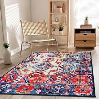 Status Contract 3 X 5 Feet Multi Printed Vintage Persian Carpet Rug Runner For Bedroom/Living Area/Home With Anti Slip Backing, 55 centimeters