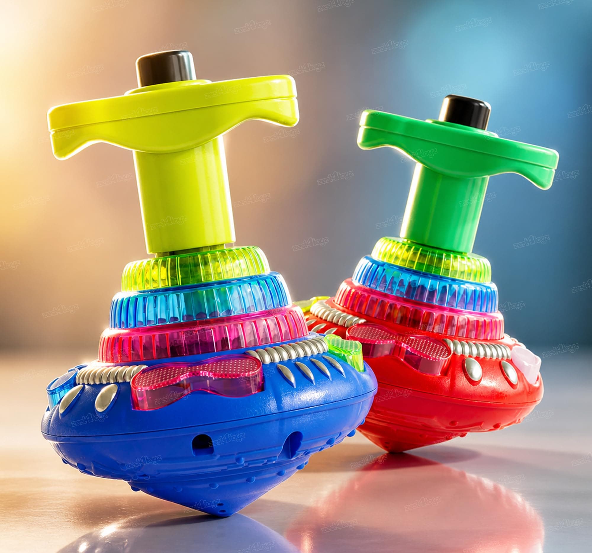 Zest 4 Toyz Spinning Top for Kids Magic Light Toy with Flashing LED Light Up and Dynamic Music Non-Toxic Toys for Boys & Girls Multicolor (Pack of 1)