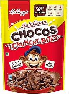Kellogg's Chocolatecrunchy Bites | Source Of Calcium, High In Protein, With 10 Essential Vitamins & Minerals, Source Of Fibre | Breakfast Cerea L For Kids | 375G