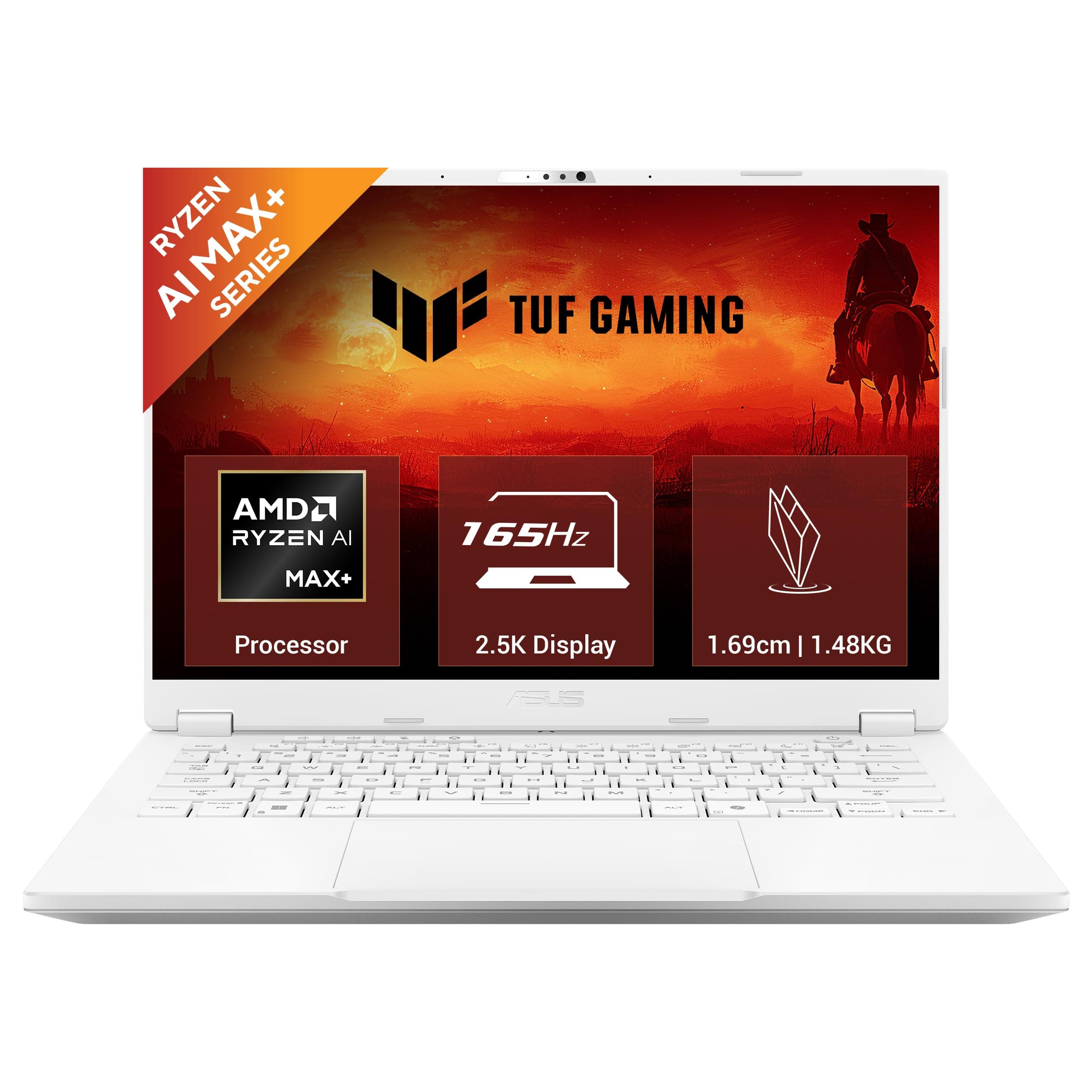 ASUS TUF A14 (2026),AMD Ryzen AI MAX+ 392,AMD Radeon 8060S iGPU,32GB RAM,1TB SSD,QHD+,14"(35.5 cm),Windows 11,M365 Basic(1Y)* Office 2024,Moonlight White,1.48 Kg, FA401EA-RG019WS,Creator/Gaming Laptop