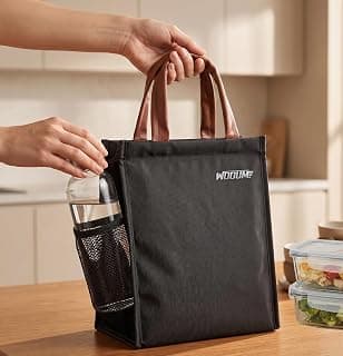Wooum Lunch Bag for Office with 1 Year Warranty, Insulated Tiffin Holder for Women & Men, Waterproof Thermal Lunch Holder with Bottle Holder Large Capacity Tiffin Box Carry Bag for Travel Daily Use