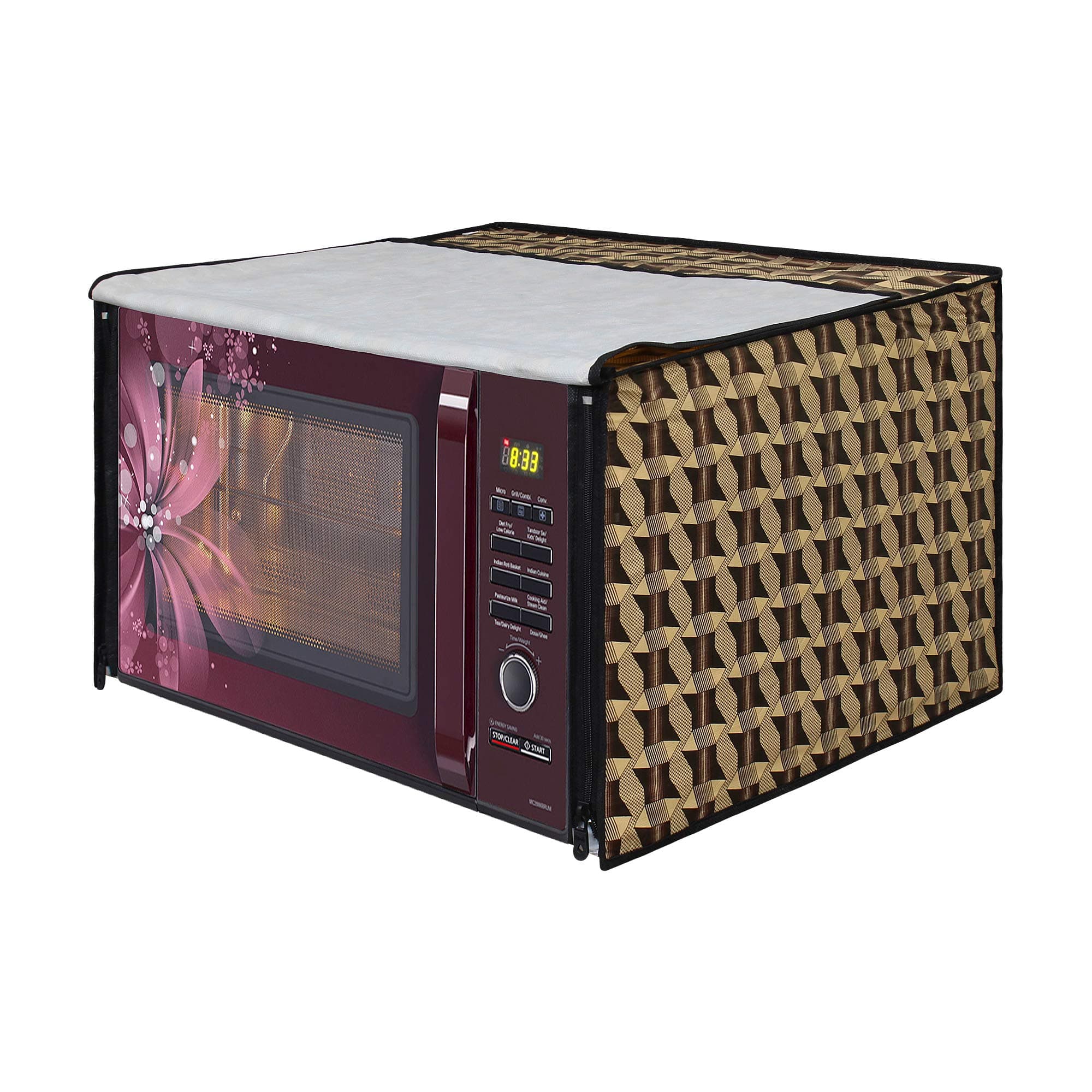 Lithara Printed Waterproof Microwave Oven Cover for IFB 20BC4 20L | Sams06 (Multicolor)