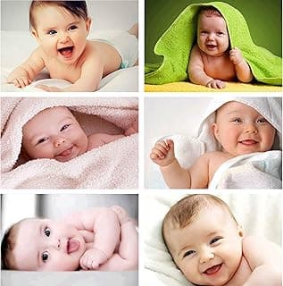 Giant Innovative Paper Set Of 6 Cute Baby Poster | Poster For Pregnant Women | HD Baby Wall Poster For Room Decor, GI02 Multicolour, 12 X 18 Inch- BIG Size