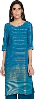 Aurelia Women's Cotton Blend Regular Fit Regular Kurta