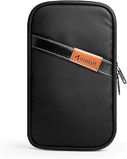 CRALOFT Family Passport Cover for Men and Women | RFID Blocking 6 Passport Holder Bag & Wallet for Tickets, Cash, Cards, Visa, and Boarding Pass | Luxury Travel Organizer Pouch (Black)