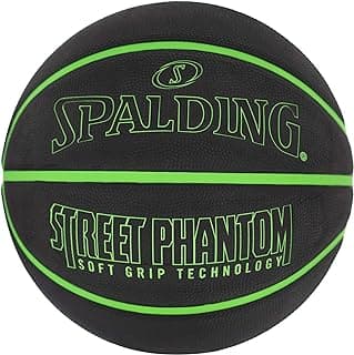 Spalding Street Phantom Rubber Moulded Indoor/Outdoor Basketball with Butyl Bladder + Free Air Pin