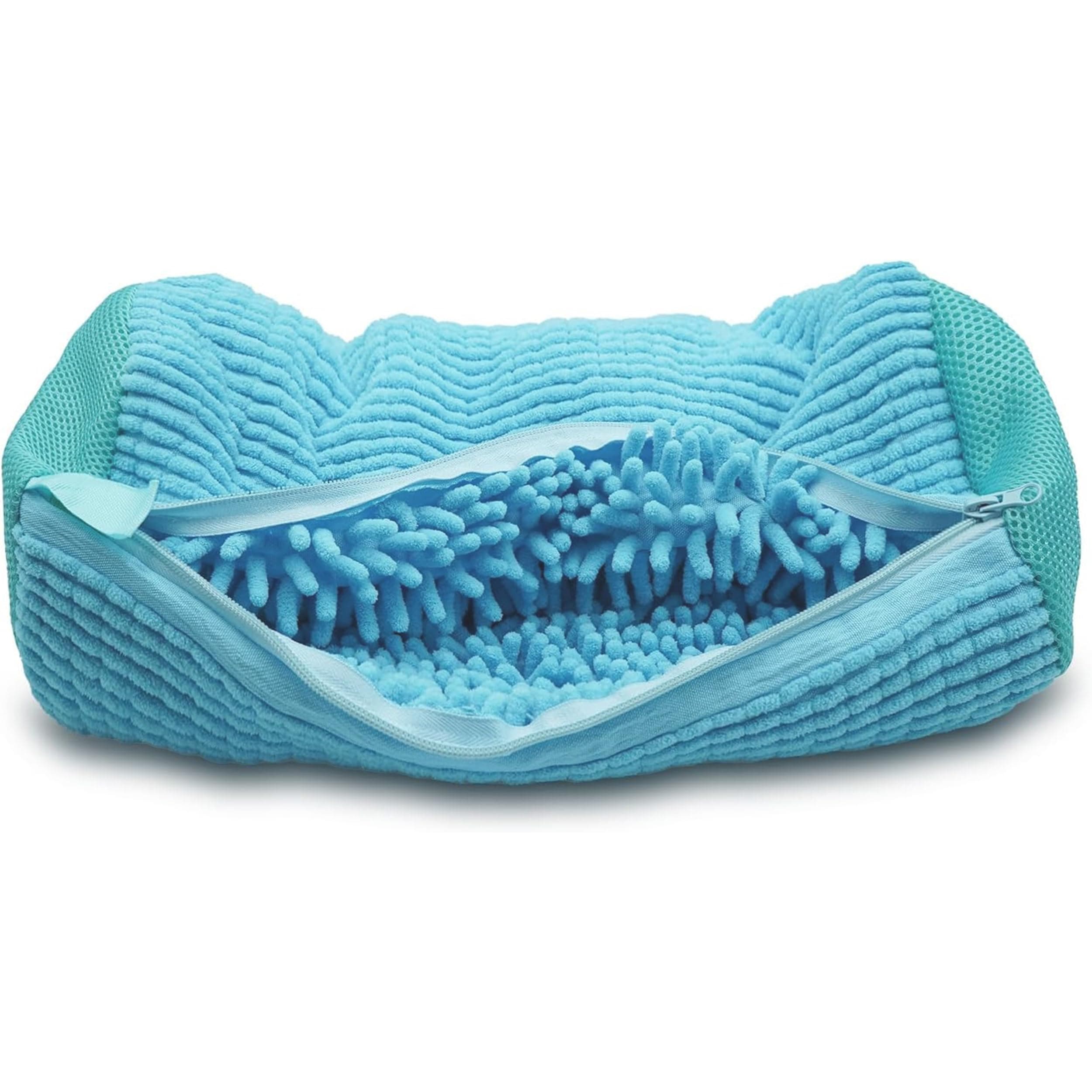 CONTACTS Shoe Washing Machine Bag | 360° Wrap Design | Reusable Shoe Bags for Washing Machine & Dryer | Ideal for Sneakers, Boots & Delicate Footwear (Blue)