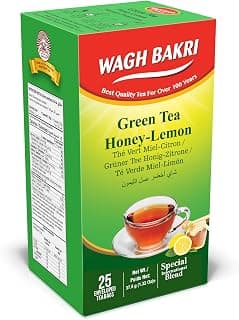 Wagh Bakri Green Honey Lemon, 25 Tea Bags (Pack Of 2) - Green, 45 G