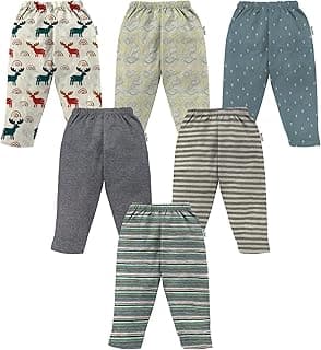 NammaBaby 100% Cotton Assorted Track Pant for Boys and Girls - Regular fit | Loose Fit Track Pants(Pack of 6)