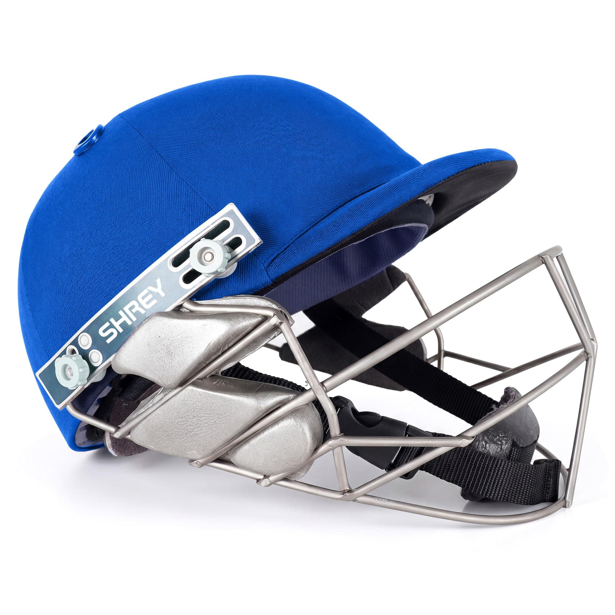 Shrey Pro Guard Wicket Keeping Stainless Steel Cricket Helmet (Royal Blue, L)