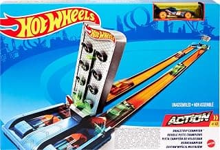 Hot Wheels Dragstrip Champion™ Playset with One 1:64 Scale Toy Car, Track Set Includes Launcher, Start Gate and Winning Flag​​
