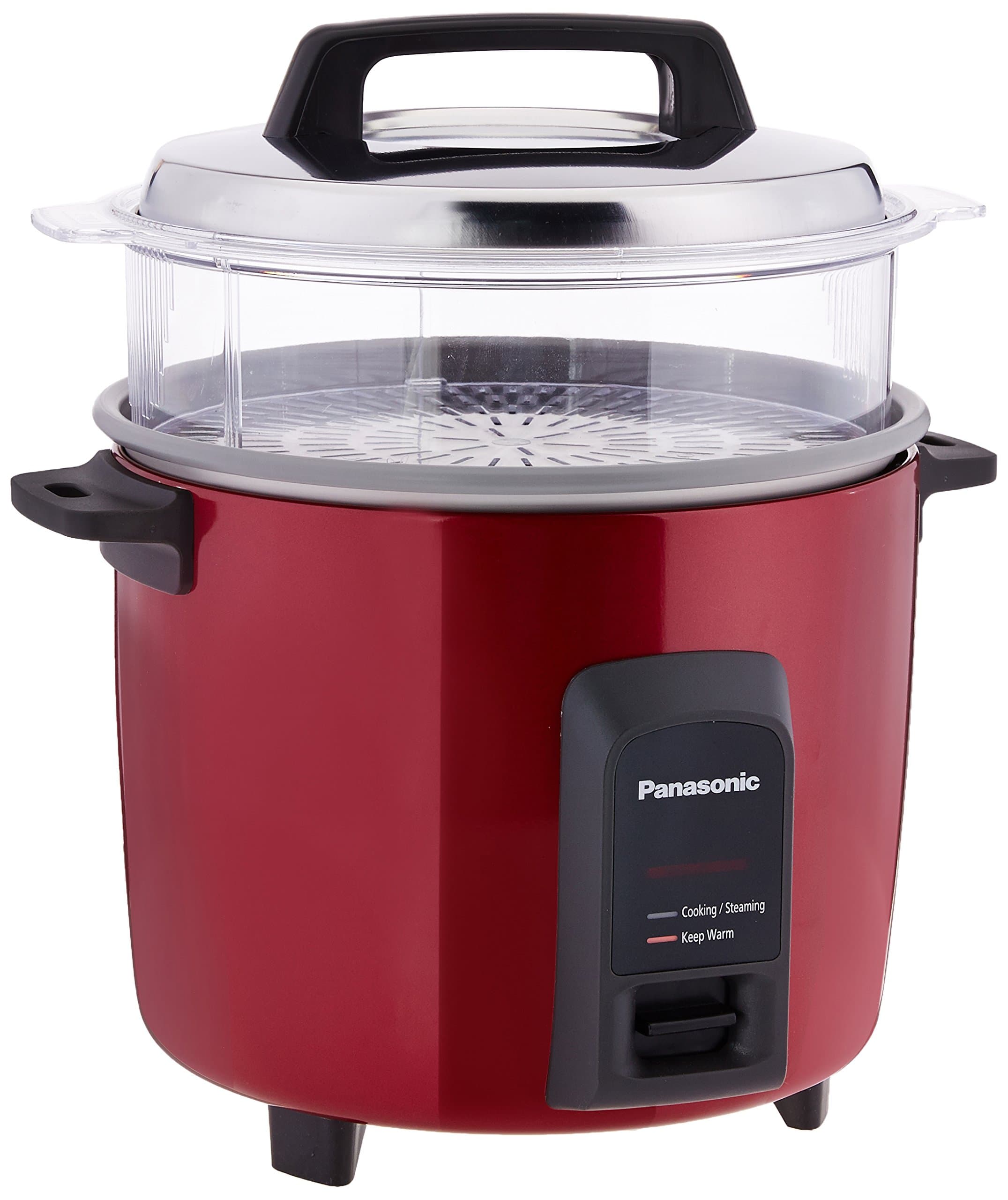 Panasonic SR-Y22FHS | 2.2 Litre Capacity or 1.25 KG Raw Rice Cooking | 750 Watts | Automatic Rice Cooker | Auto Switch Off| With Non-Stick Cooking Pan | 5 Hours Keep Warm | (Burgundy)