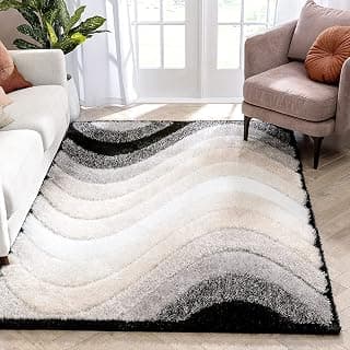 Luxury Shaggy Carpet Solid Plain Fluffy Fur Rectangular Rugs for Bedroom Living Room 9x12 Feet Microfiber & Polyster Modern Interior Floor Rug