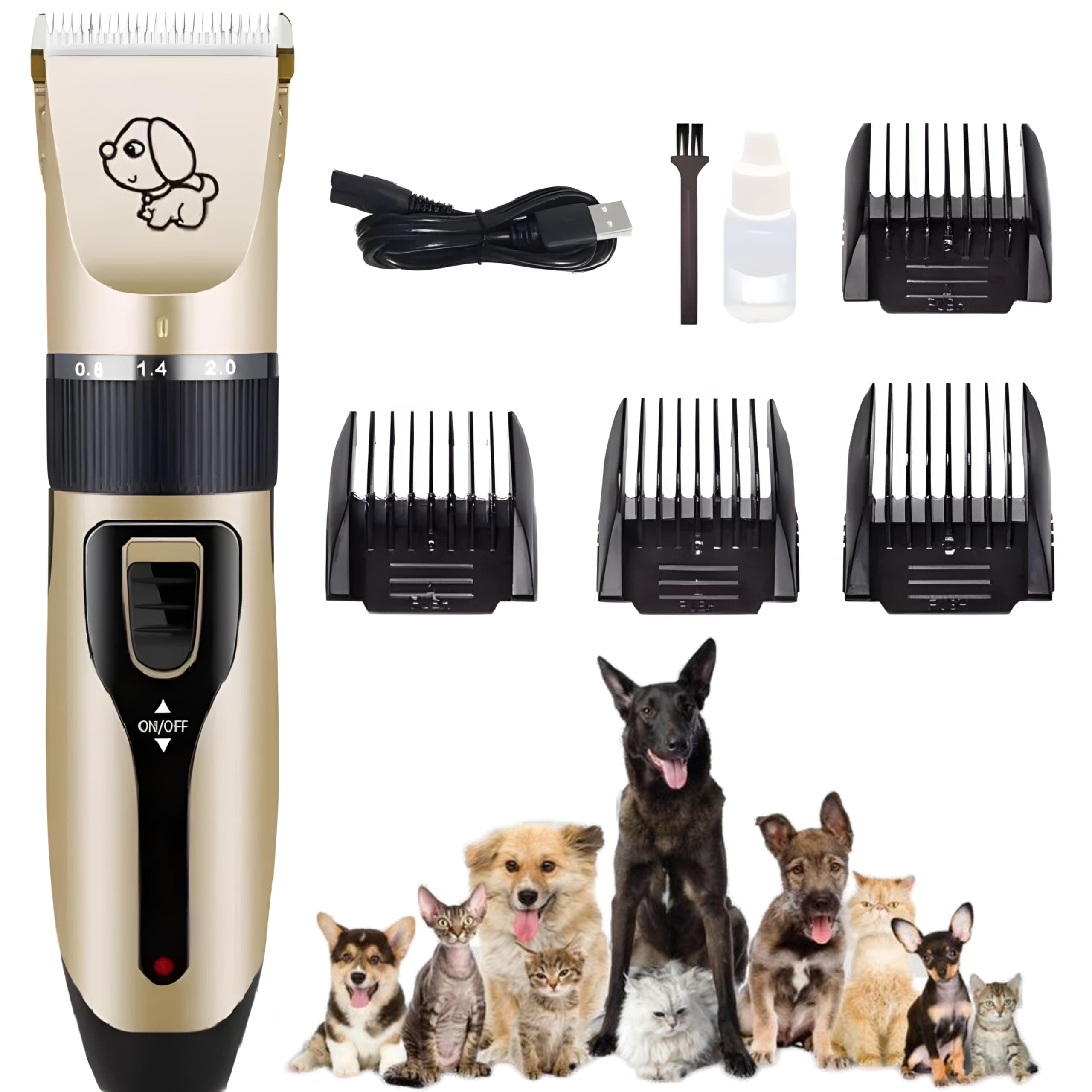 24x7 eMall Professional Automatic Rechargeable Unisex Pet Hair Trimmer For Dogs And Cats (Trimmer), Battery Powered, Multicolor